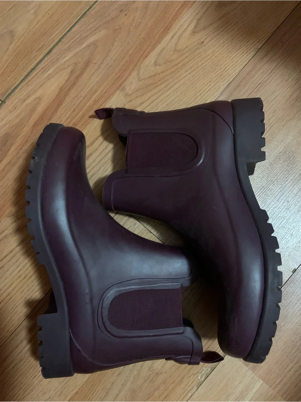 Alpine Design Women's Burgundy Chelsea Winter Rubber Rain Boots